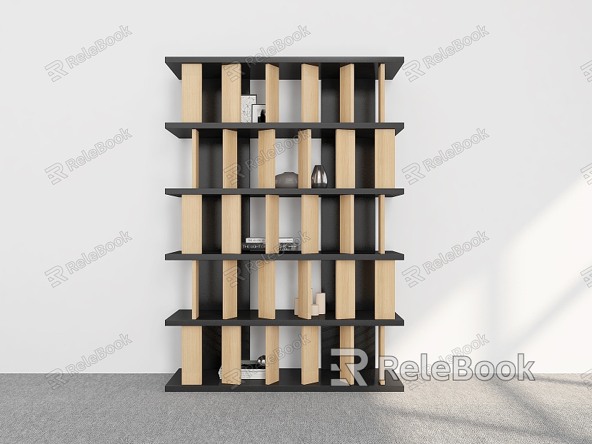 Bookshelf Bookshelf Ornaments Bookshelf Decorative Storage Rack Bookshelf Decorative Rack model