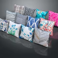 Colorful Assorted Decorative Pillows With Floral Striped Geometric And Abstract Patterns