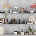 Modern Ornament Combination Decorations Ornament Partition 3d model