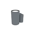 Modern Cylindrical Gray Metal Outdoor Light For Garden Pathway Waterproof Design