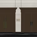 Luxurious Bronze Textured Double Doors With Decorative Frames And Entrance Sign