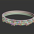 Modern Bracelet Silver Bracelet Jewelry 3d model