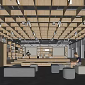 Modern Library Reading Room 3d model