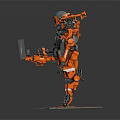Sci-fi mecha soldier, mecha, robot, future warrior, war machine, robotic soldier, game character, robot assistant, small robot