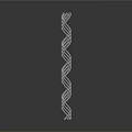 Twisted White Spiral Sculpture On Dark Reflective Background With Modern Design