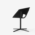 Modern Black Office Chair With Sleek Design Cross Base Displayed From Multiple Angles 3d model