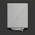 White Modern Computer Case With Circular Front Panel And Control Buttons
