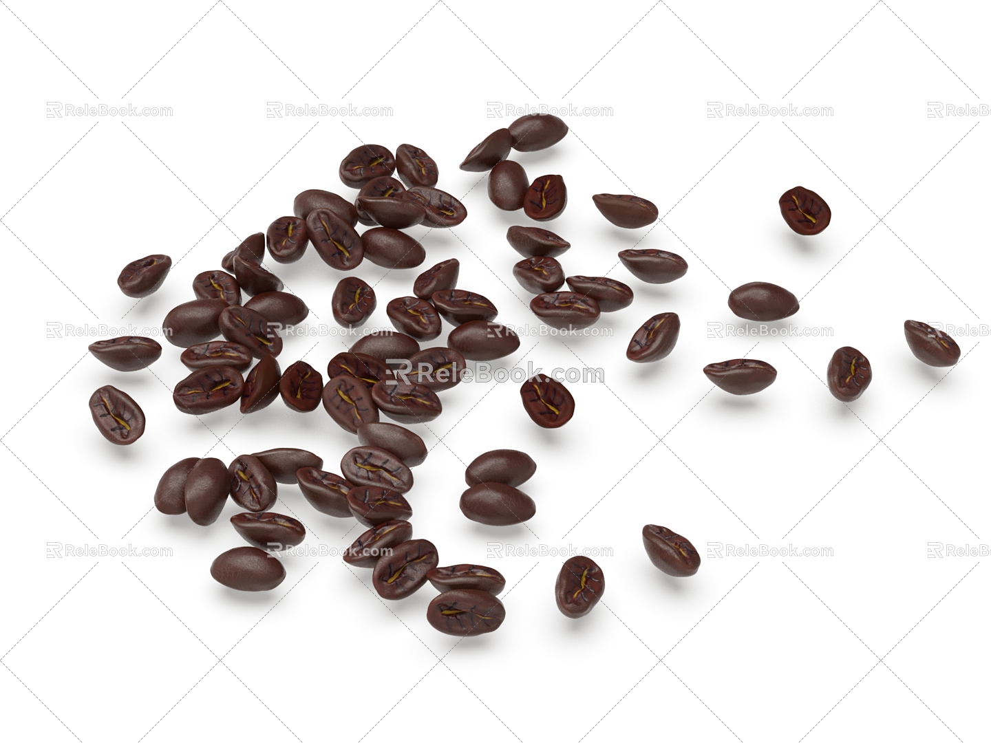 Modern Coffee Beans 3d model