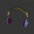 Stylish Modern Over Ear Headphones With Leather Headband And Metal Frame Design