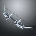 Modern Compound Bow Weapon With Metallic Frame And Tactical Design Elements 3d model
