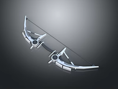 Modern Compound Bow Weapon With Metallic Frame And Tactical Design Elements 3d model