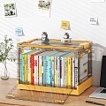 Modern Log Style Book Box Storage Box Storage Cabinet Folding Storage Box 3d model