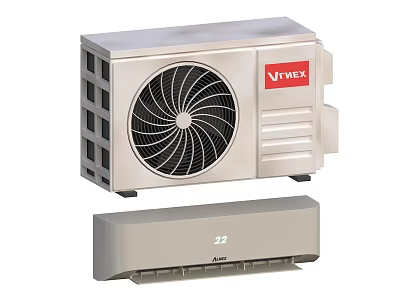 VFMEX ASDA Air Conditioner Fan With Outdoor Unit And 22 Series Indoor Unit 3d model