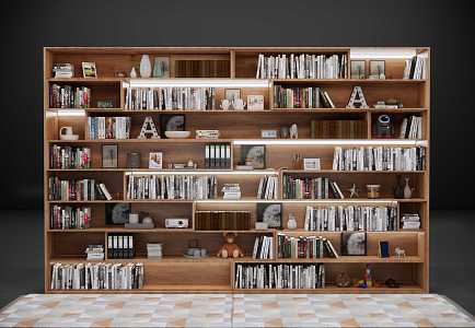 Modern Bookcase Bookshelf 3d model