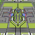 Modern Airport Layout Featuring Multiple Terminals Runways And Transport Links 3d model