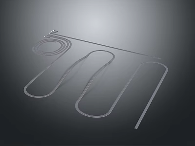 High Quality Transparent Flexible Tubular Electrical Components For Electronic Appliances 3d model