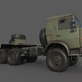 Military Green Heavy Duty Flatbed Utility Truck With Multi Axle And Large Cargo Bed