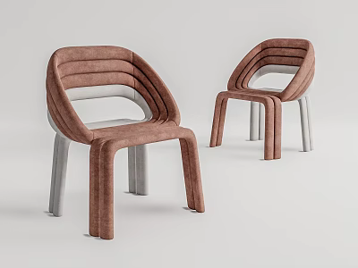Modern Comfortable Accent Chair With Velvet Upholstery Curved Armrests And Metal Legs 3d model
