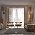 Modern Simple Living And Dining Room With Warm Neutral Tones And Elegant Comfortable Interior Design