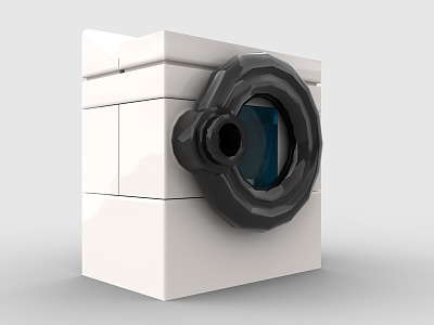 Lego toy building blocks home appliance washing machine 3d model