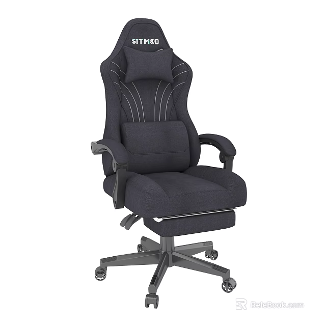 SITPRO Ergonomic Gaming Chair With High Back Adjustable Armrests And Wheels 3d model 