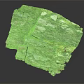 Natural Wood Stone with Layered Structure Varied Textures Colors Rough Surface and Green Moss Accents