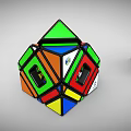 Colorful and Black White Blue Puzzle Cubes With Different Shapes And Transparent Windows
