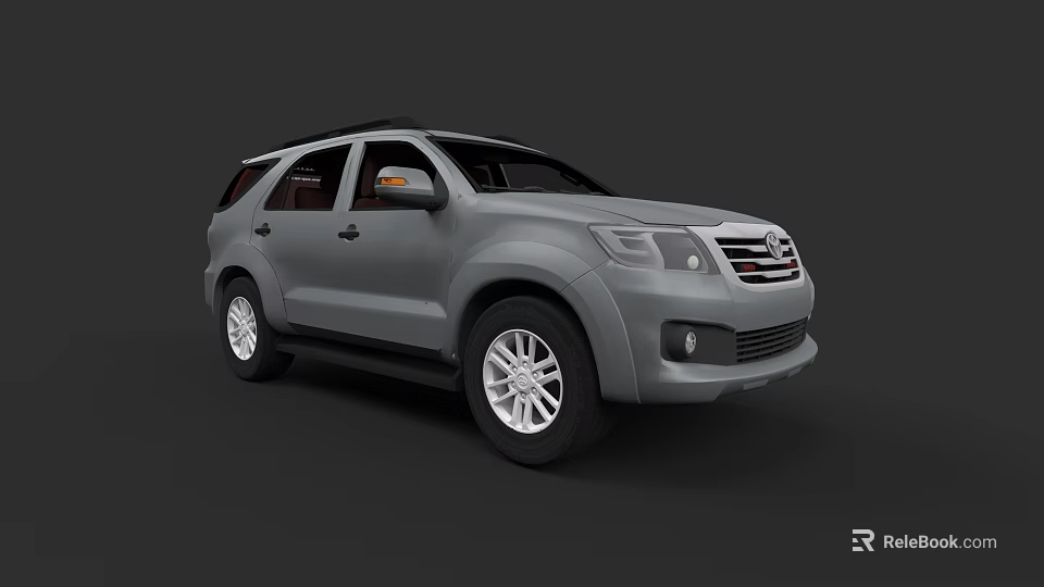 Stylish Gray SUV Exterior Design With Alloy Wheels And Front Grille Details 3d model 