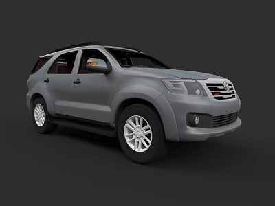Stylish Gray SUV Exterior Design With Alloy Wheels And Front Grille Details 3d model