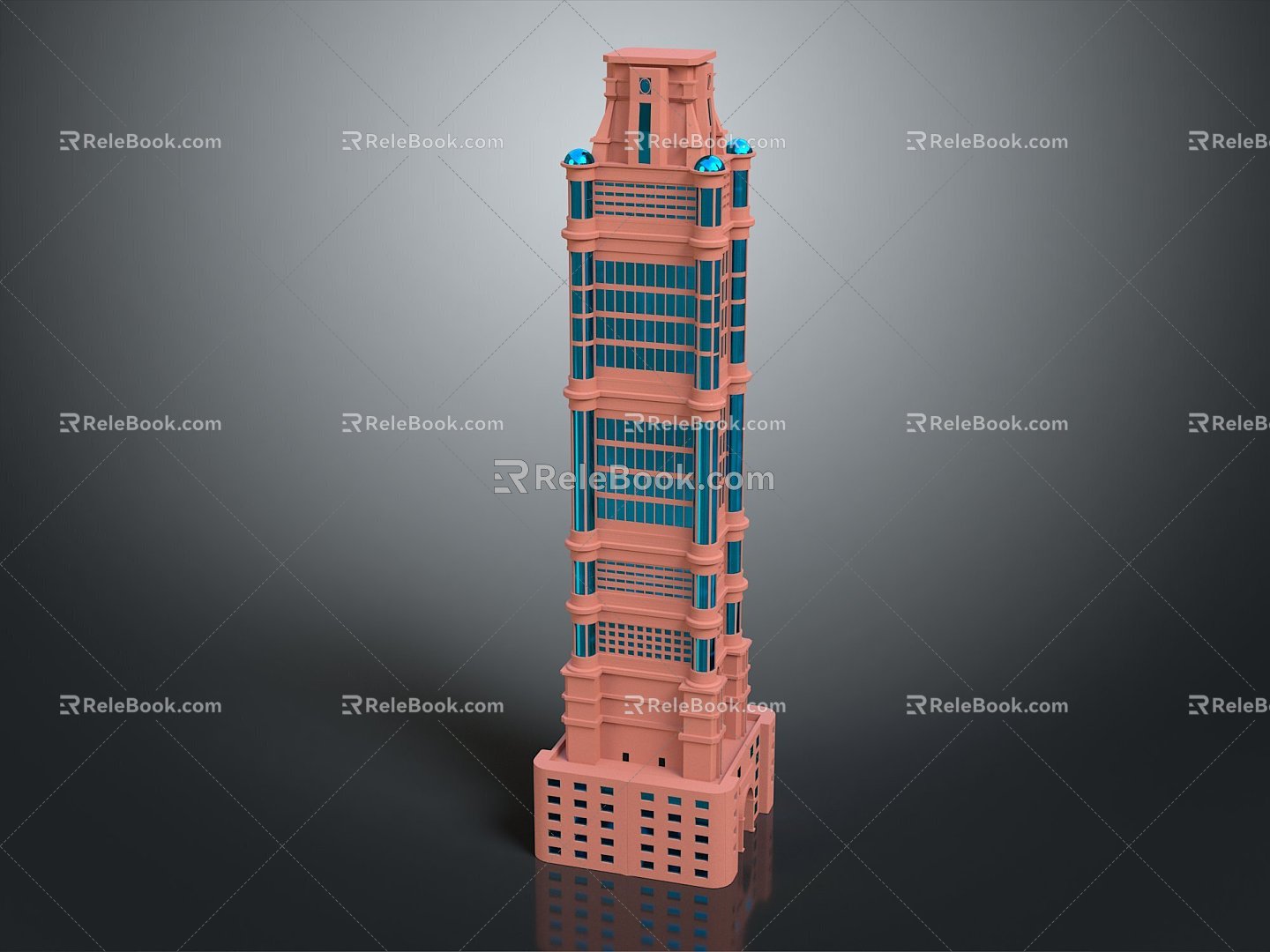 Modern Cartoon Building High-rise City High-rise Building High-rise Building 3d model