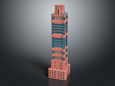 Modern Cartoon Building High-rise City High-rise Building High-rise Building model