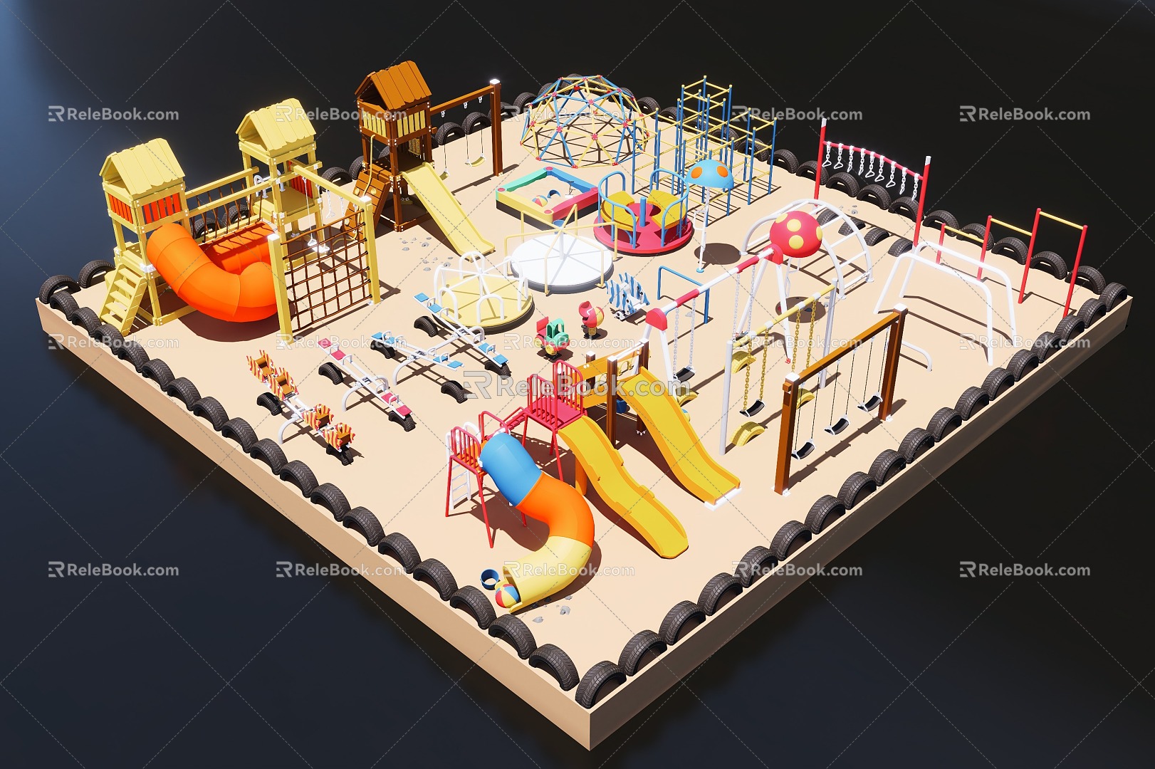 Children's amusement facilities 3d model