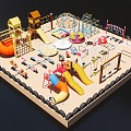 Children's amusement facilities 3d model