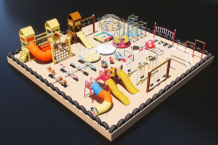 Children's amusement facilities 3d model