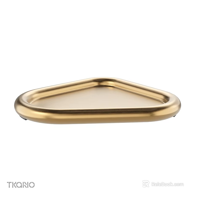 Modern Golden Triangle Tray Wall Decor for Minimalist Home Interiors 3d model 