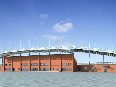 modern football stadium 3d model