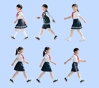 Students Children Children 3d model
