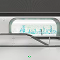 Modern Station Entrance Area With Red Turnstiles And Passengers Walking Through