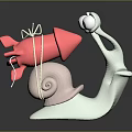 Snail Cartoon Snail Small Snail Reptile Cold Blooded Animal Reptile 3d model