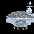 Advanced Military Weapon Aircraft Carrier Featuring Flight Deck and Combat Systems 3d model