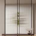 Modern partition glass screen 3d model