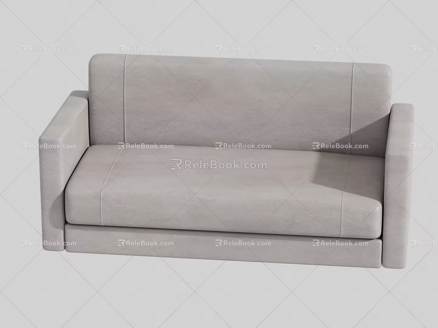 Leather sofa Double sofa 3d model