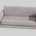 Leather sofa Double sofa 3d model