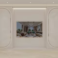 Modern Bookshelf Interior Design With Glass Doors Built In Lighting And Decorative Items