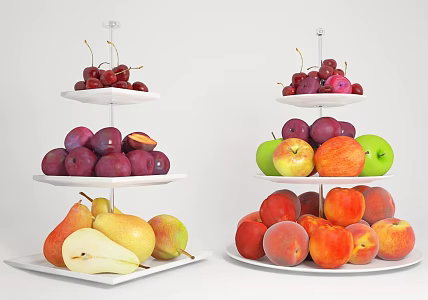 Modern fruit multi-layer fruit tray 3d model