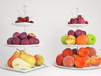 Modern fruit multi-layer fruit tray 3d model