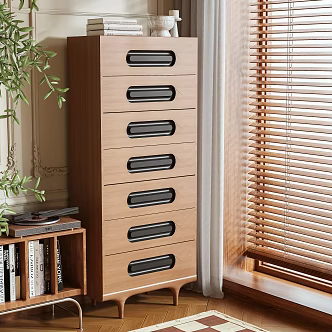 Middle Style Locker High Cabinet Side Cabinet 3d model