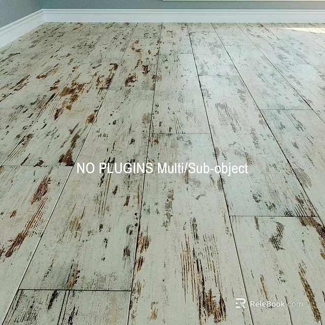 Vintage Wooden Floor With Distressed Texture And Rustic Design Elements 3d model 
