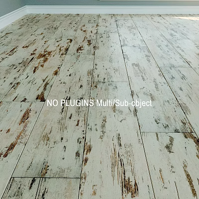 Vintage Wooden Floor With Distressed Texture And Rustic Design Elements 3d model