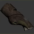 Durable Brown Leather Glove With Metal Armor For Daily Household Use